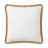 COJIN CUAD BLANCO C/BORDE YUTE 45X45CM Unica