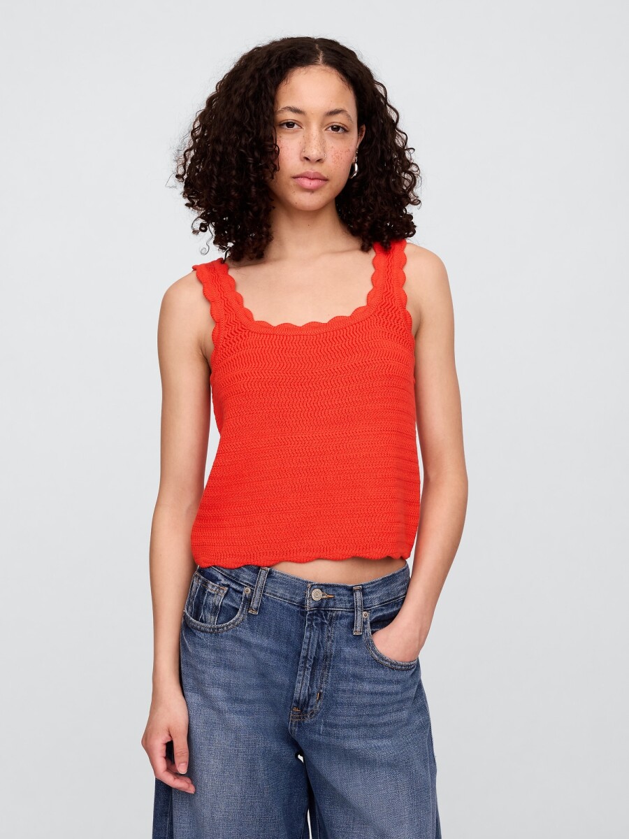 Musculosa Crochet Mujer - Poster Red 