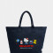 Shopper Shopper Denim "hello Kitty" - Azul Gastado