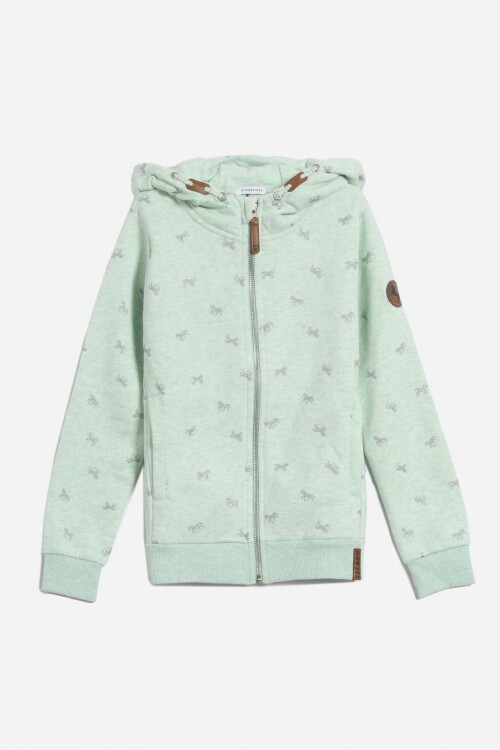 Buzo con cierre VERDE MENTA