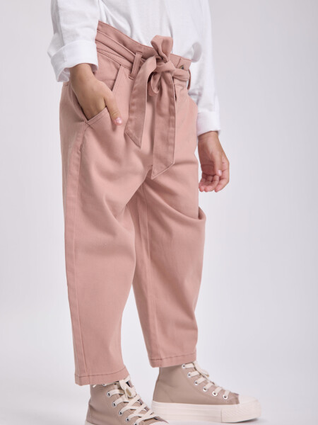 Pantalón slouchy lazo Tostado