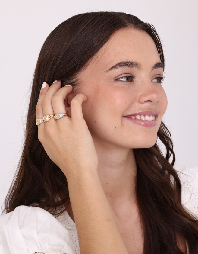 Sets Anillos Con corazón Sets De Anillos Con Corazon - Dorado