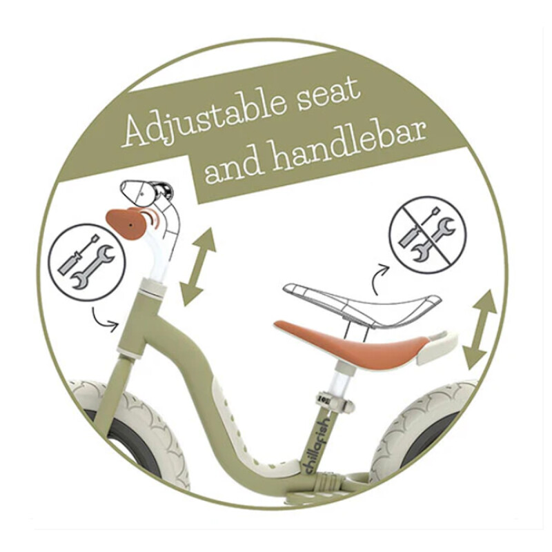 Bicicleta de equilibrio Charlie Lux Chillafish Olive