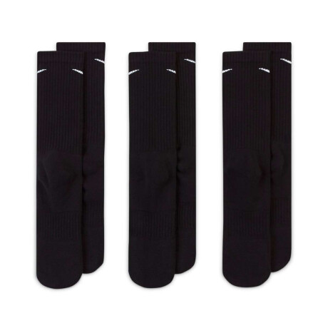 Medias Nike Everyday Cush Media larga 3-Pack de Hombre Negro