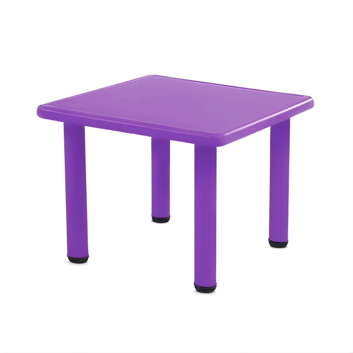 Mesa Cuadrada de Plástico y Metal para Niños 60x60cm - Violeta 