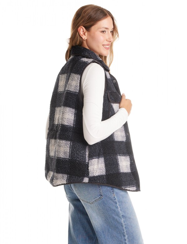 Chaleco Reversible Sherpa & Capitoneado NEGRO/MULTI