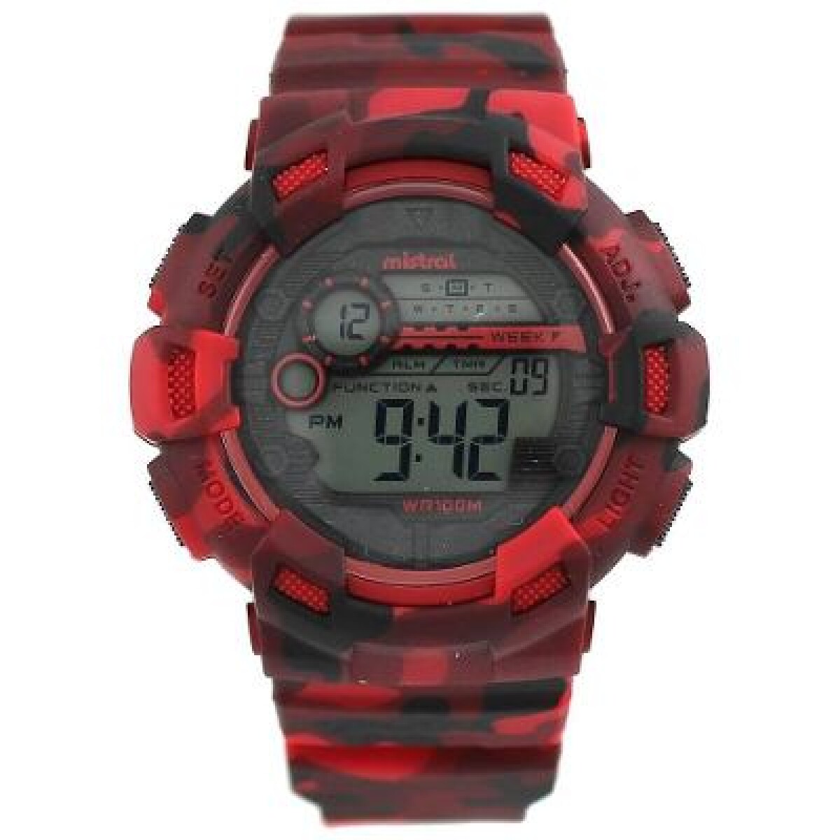 Reloj Mistral Deportivo Silicona Rojo 