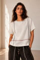 BLUSA LINO CRUZ BLANCO