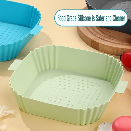 BANDEJA DE SILICONA PARA FREIDORA SIN ACIETE CUADRADA GD-9 BEIGE-OSCURO