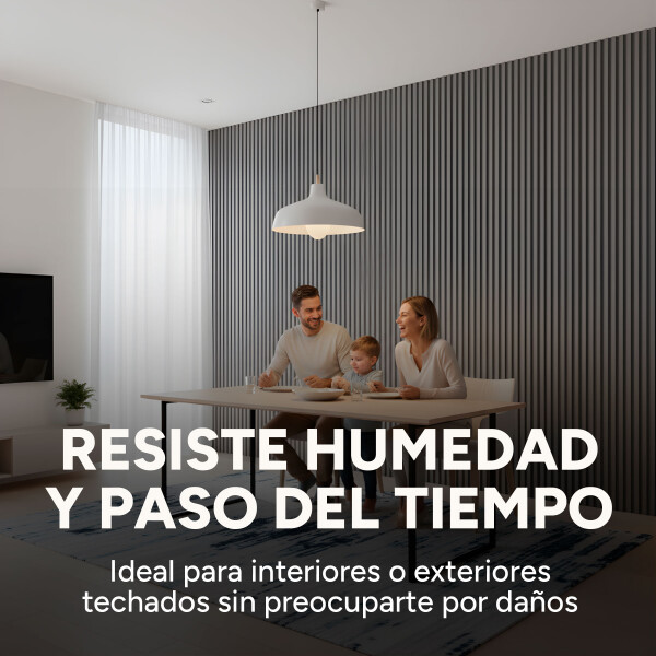 Pack x10 Wpc Simil Madera Wall Panel Lambrin 2.90x16.7 Color Gris Oscuro Madera