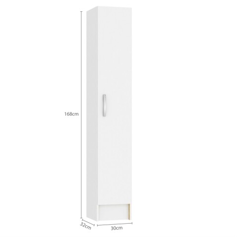 Multiuso Panelero Blanco 1 Puerta 4 Estantes MDP Multiuso Panelero Blanco 1 Puerta 4 Estantes MDP
