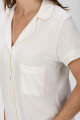 CAMISA EN ALGODÓN PIMA PERUANO CHAMPAGNE-IVORY