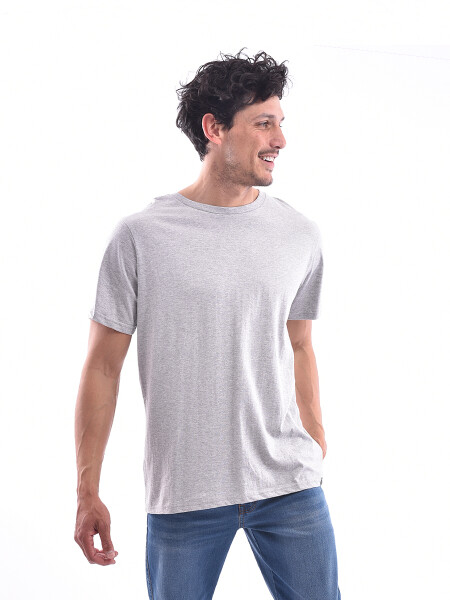 REMERA NAUPLIA GRIS MELANGE M