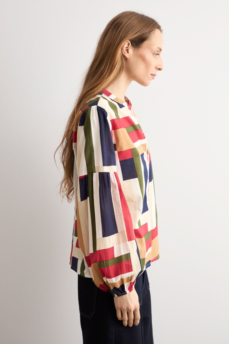 Camisa estampa Geométrica multicolor