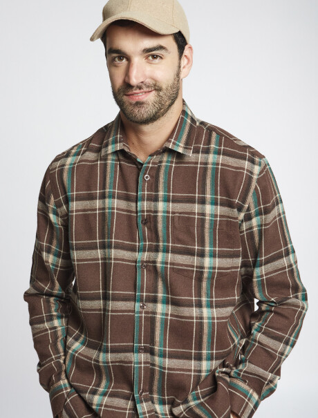 Camisa franela marron