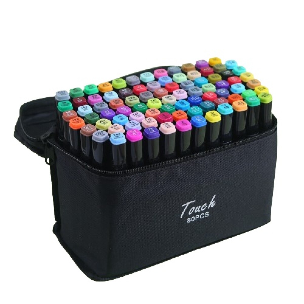 Set de 80 marcadores doble punta con estuche 2807 
