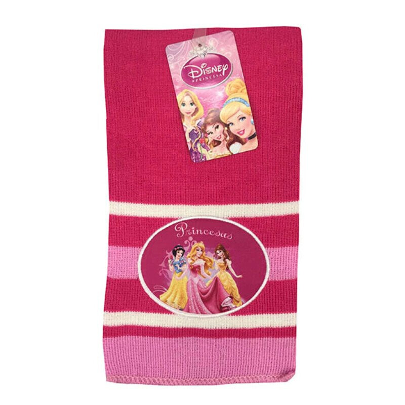 Bufanda Disney Princesa Fucsia - Blanco