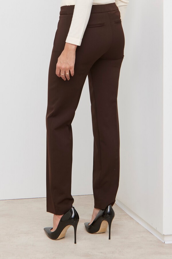 Pantalon Zip MARRON