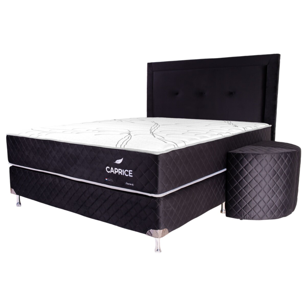Juego Completo Sommier Parana Caprice 160X200 (B+C+C+P) - Negro 