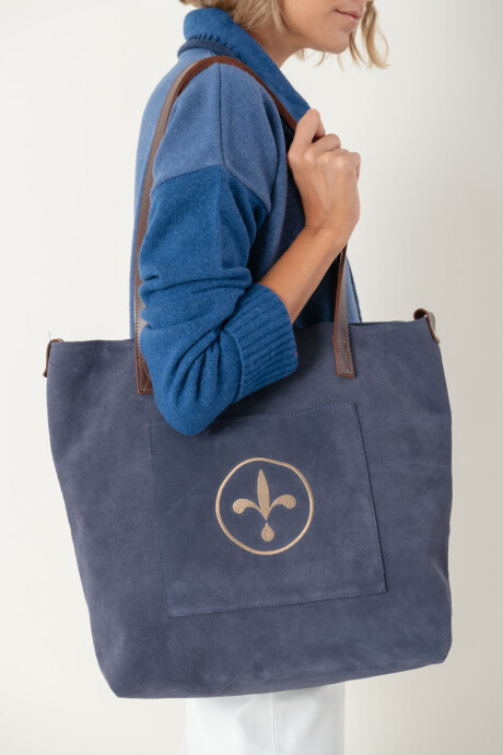 Bolso flor Azul