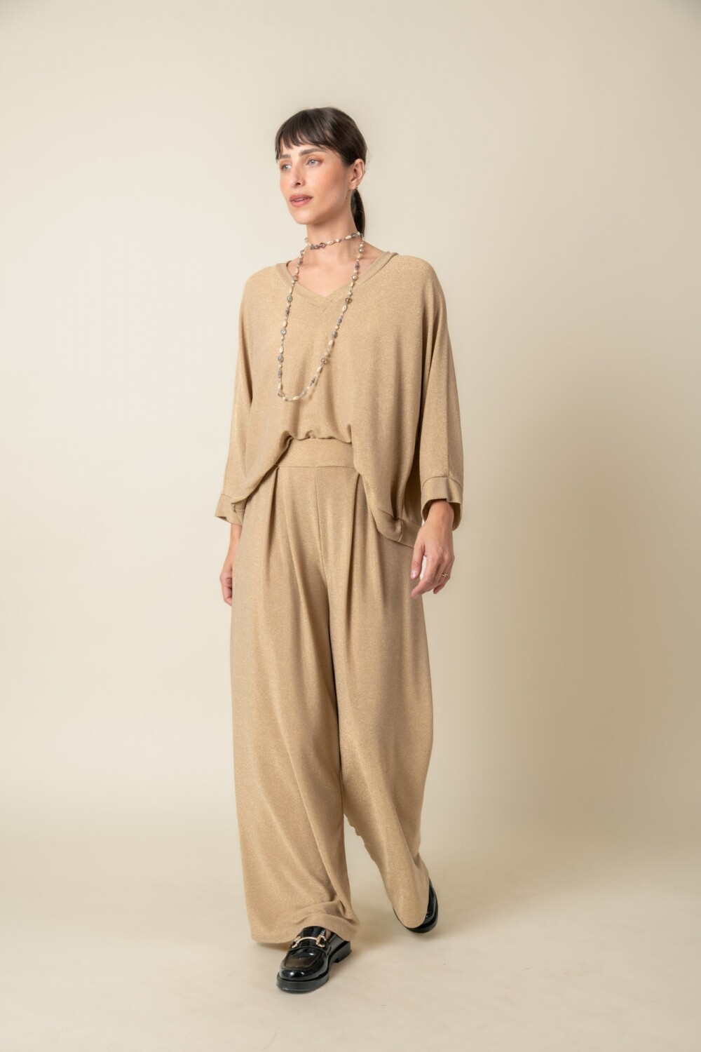PANTALON MENTA Dorado