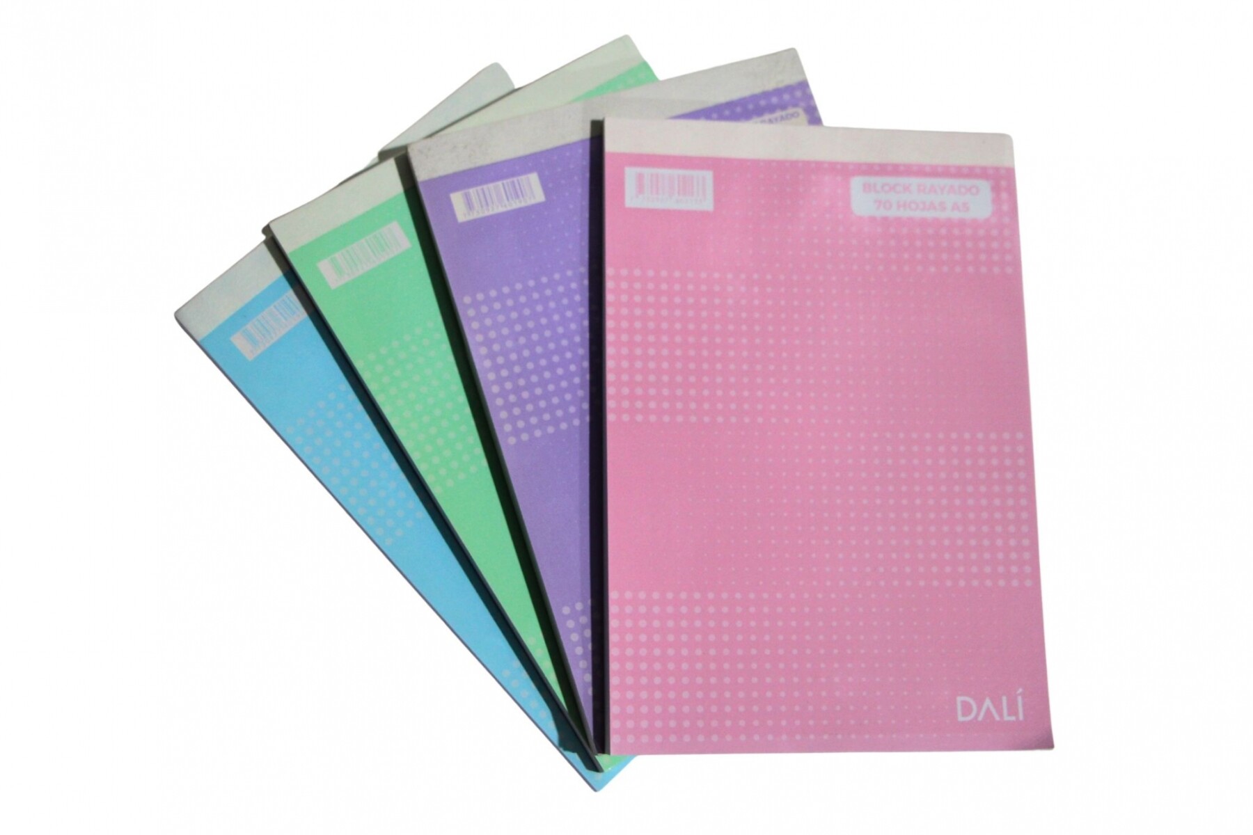 BLOCK DALIRAYADO 70 HOJAS COLORES PASTEL 