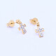 Caravanas oro 18k y brillantes Caravanas oro 18k y brillantes