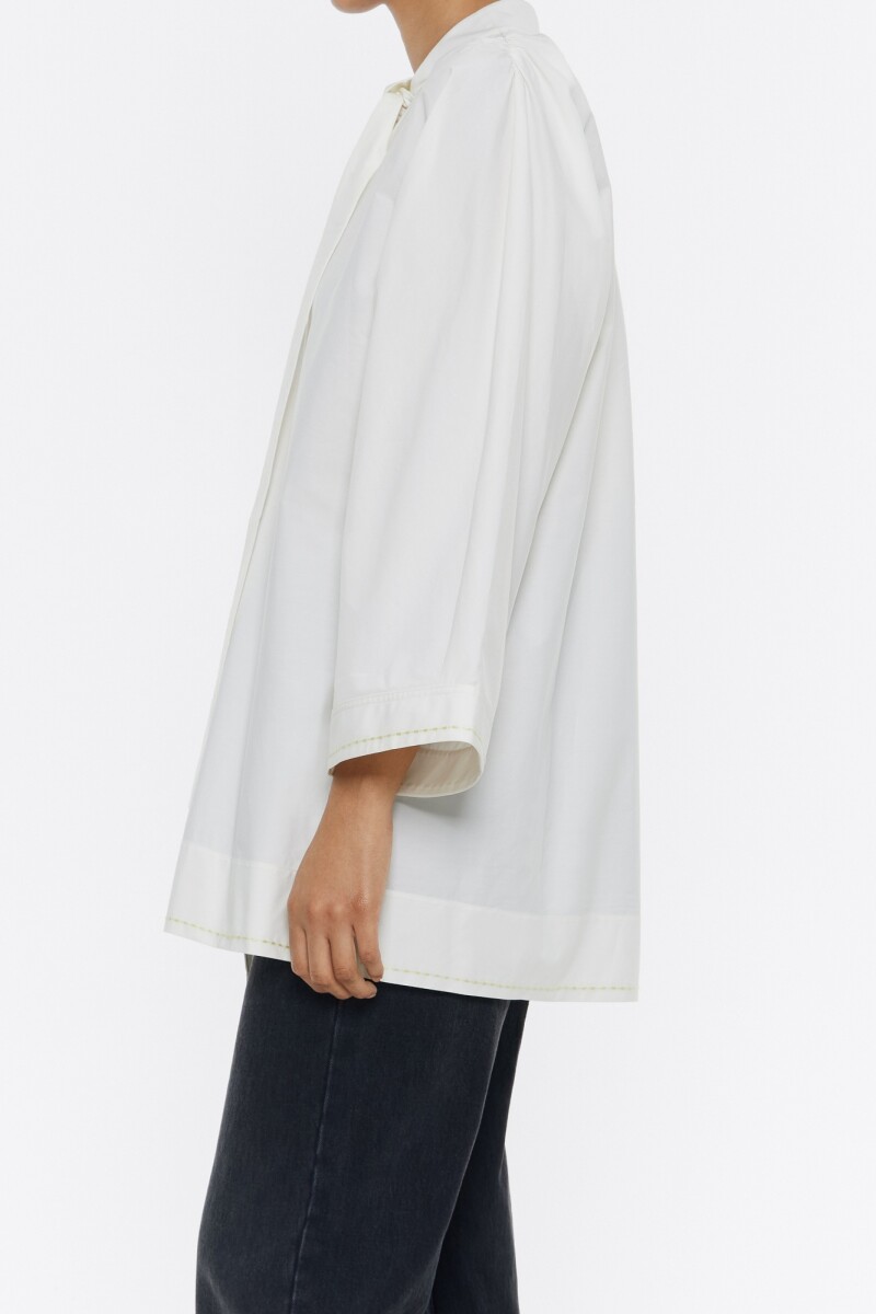 CAMISA LAZO ALGODÓN Marfil
