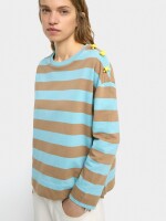 Sudadera Con Rayas 100% Algodón multicolor