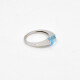 Anillo En Oro 18K Blanco Y Topacio Anillo En Oro 18K Blanco Y Topacio