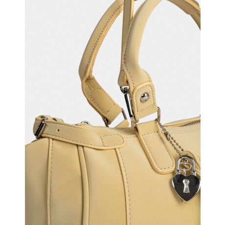 Bandolera Con Charm Amarillo Claro