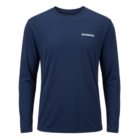 Remera Buzo Shimano Tech Tee Filtro Uv Manga Larga Azul