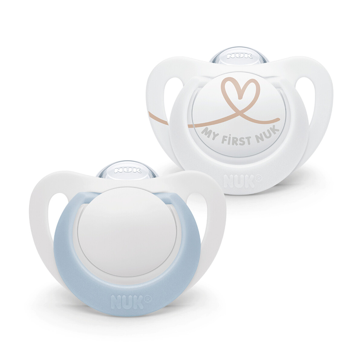 Chupete Nuk Silicona Star Celeste 0 a 2 Meses 2 Unidades 