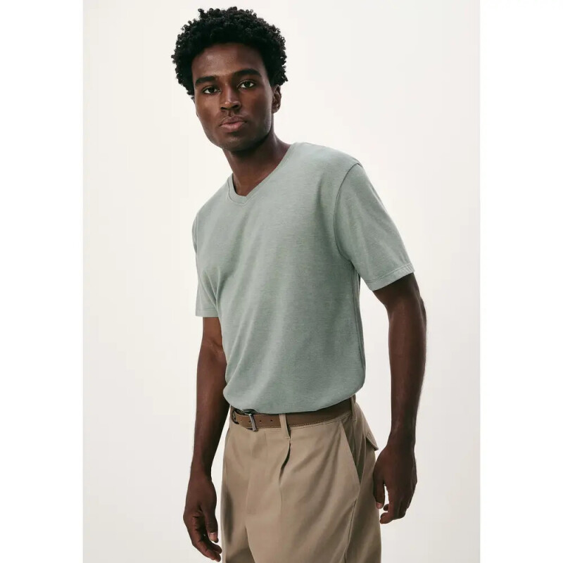 CAMISETA MM MASC VERDE MESCLA