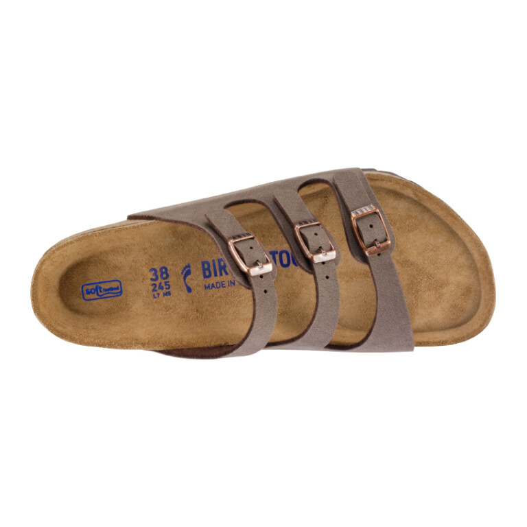 Sandalia Florida Soft Footbed - Birkibuc - Regular Marron