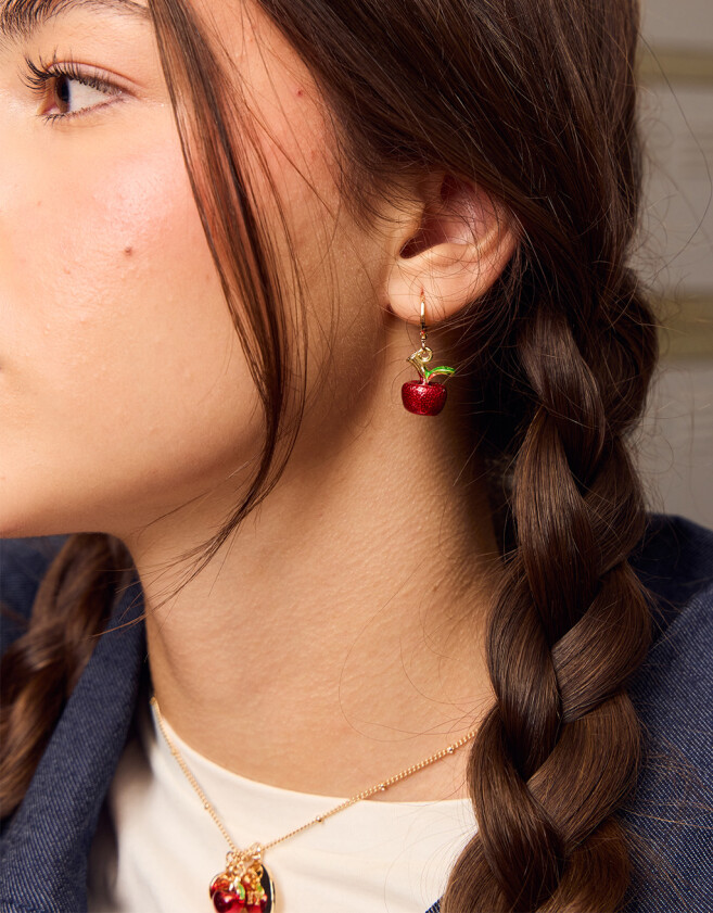 Aros Argollas Multi dijes Aros Argolla Frutas - Dorado