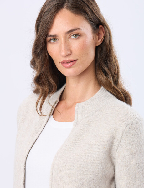 CAMPERA TEJIDA DE ABRIGO Gris