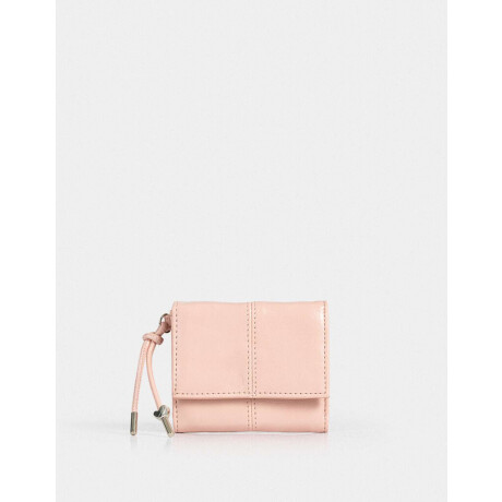 Billetera Cuerina Solapa Rosa Viejo