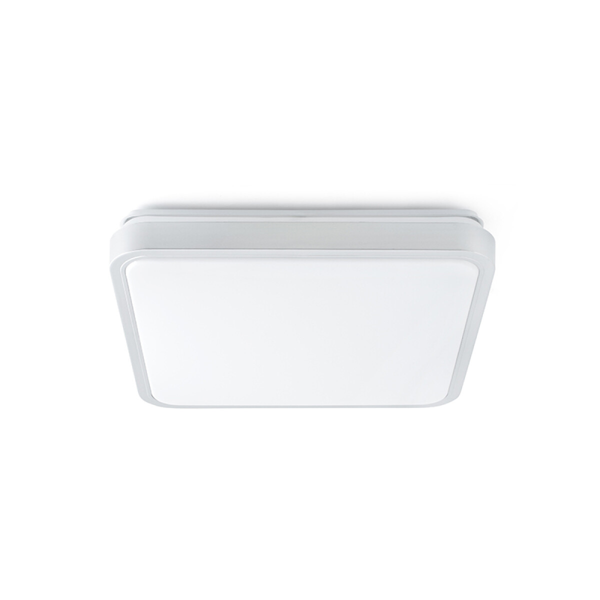 Plafón cuadrado LED plateado 20W 1600Lm luz cálida - ILU01535 