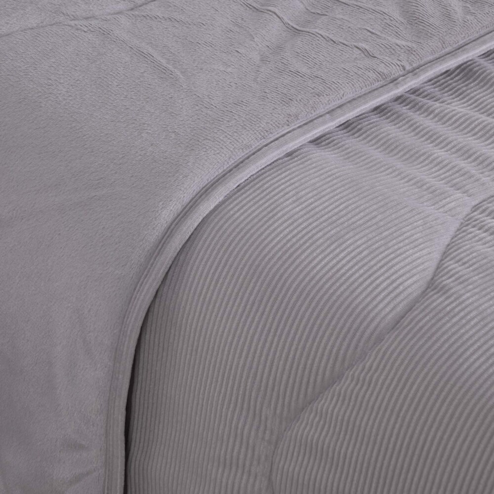 ACOLCHADO 2 PLAZAS MICROFIBRA NATURAL-BEIGE RIB CRUDO