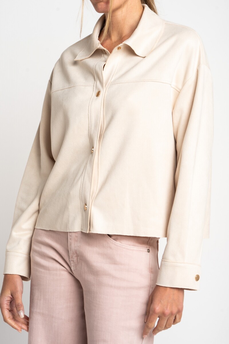 Camisa Gamuza Vegana Crudo