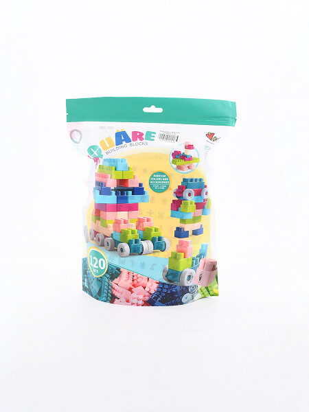 BOLSA BLOQUES CONSTRUCCIÓN 120 PIEZAS MULTICOLOR