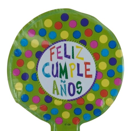 Globo Metalizado Mini Feliz cumpleaños, verde con lunares Globo Metalizado Mini Feliz cumpleaños, verde con lunares