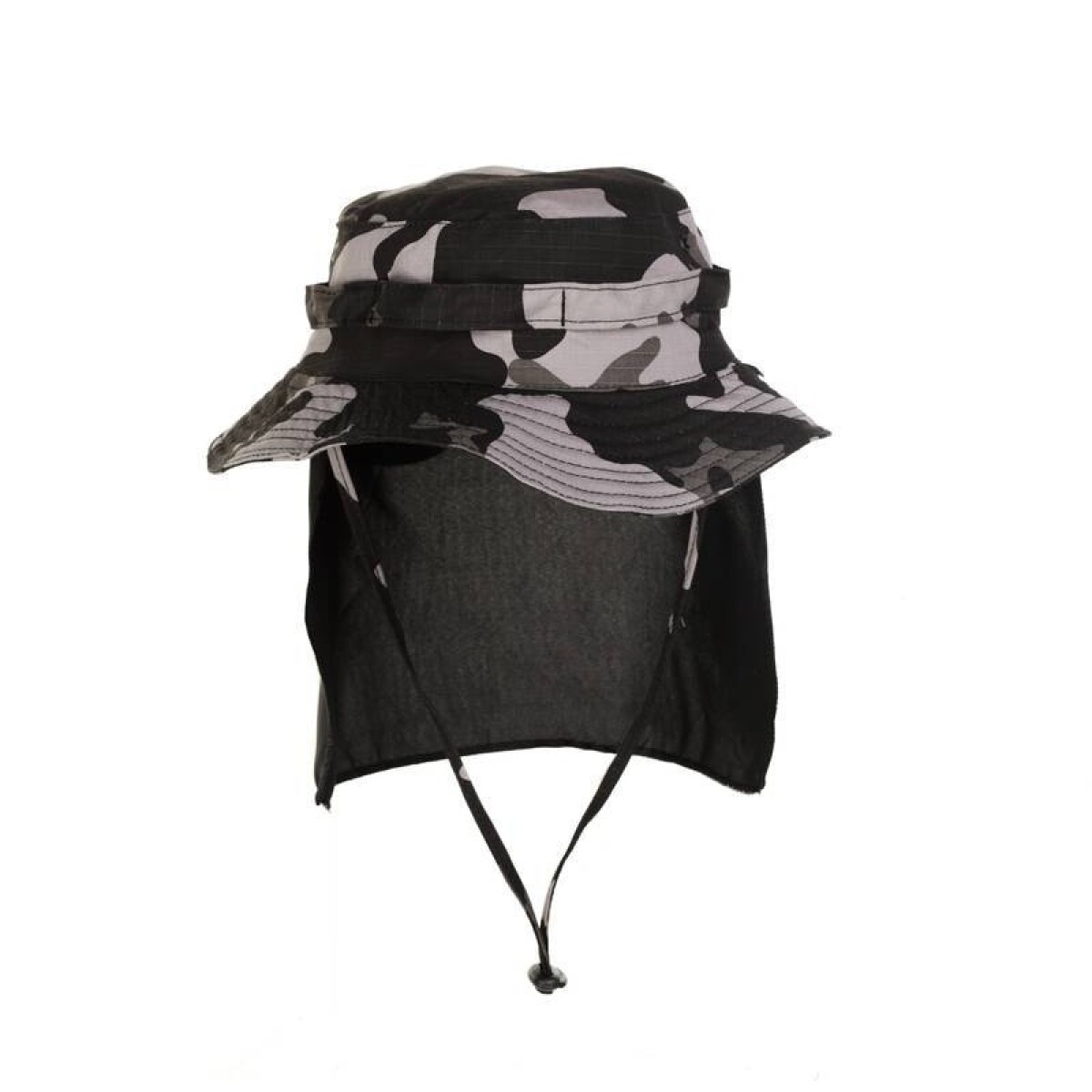 Sombrero Capelina de pescador con cubre nuca Protección UV50+ - Fox Boy - Choque Black 