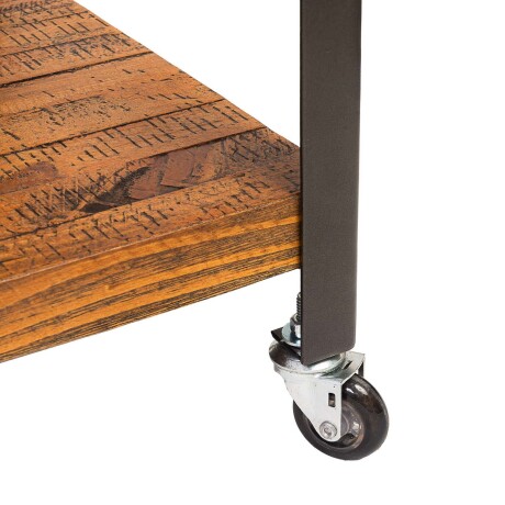 CONSOLA MADERA-Y-METAL MARRON YORK CASTAÑO