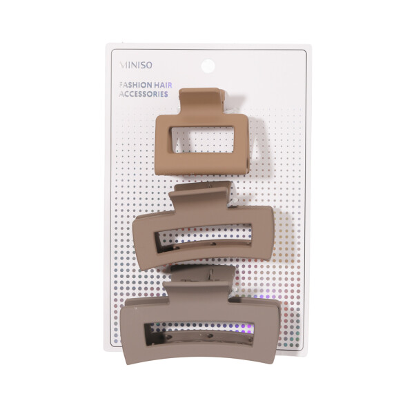 Pinza de cabello 3pcs marrón