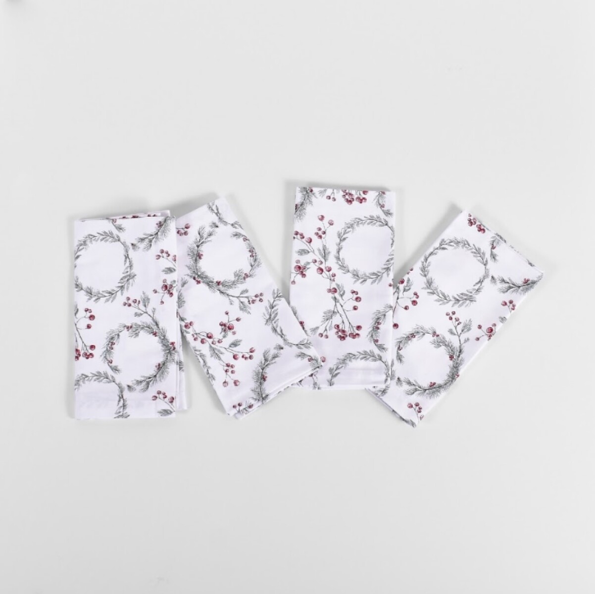 Set X4 Servilletas 45 x 45cm. Navidad 2026 - Coronas 