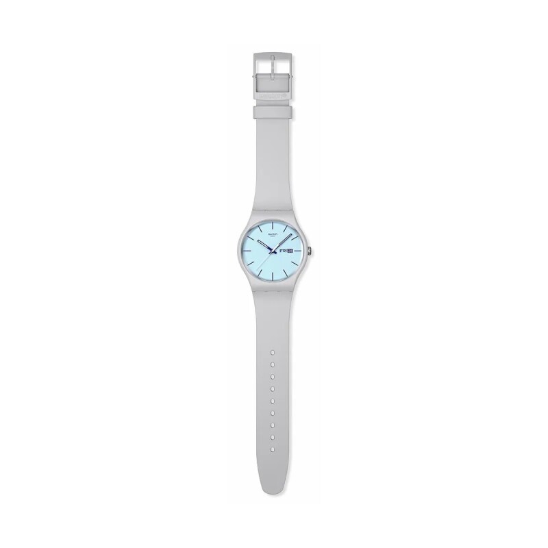 Reloj Swatch SO29M702 Blueberry Sky de silicona Gris
