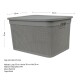 Set x2 Caja simil ratán 40 lts CAPPUCCINO