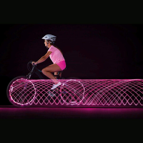 Tira Cinta De Luces LED Neón Para Ruedas De Bicicleta Rosa